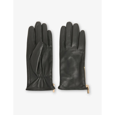 selfridges Whistles Zipped Leather Gloves- Buy online at McGrocer
