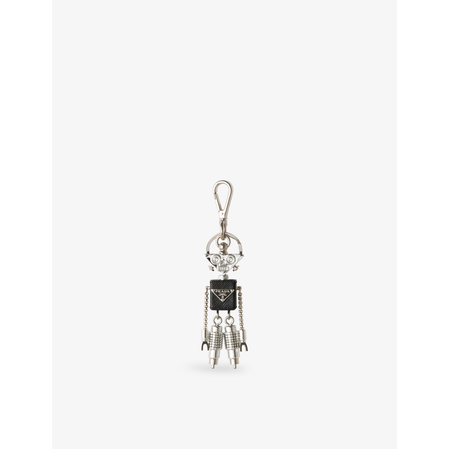Prada robot keychain charm in Saffiano leather, UK version