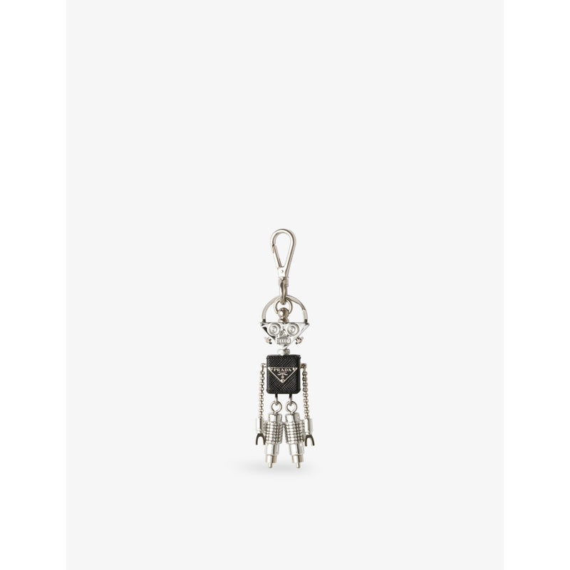 Prada robot keychain charm in Saffiano leather, UK version