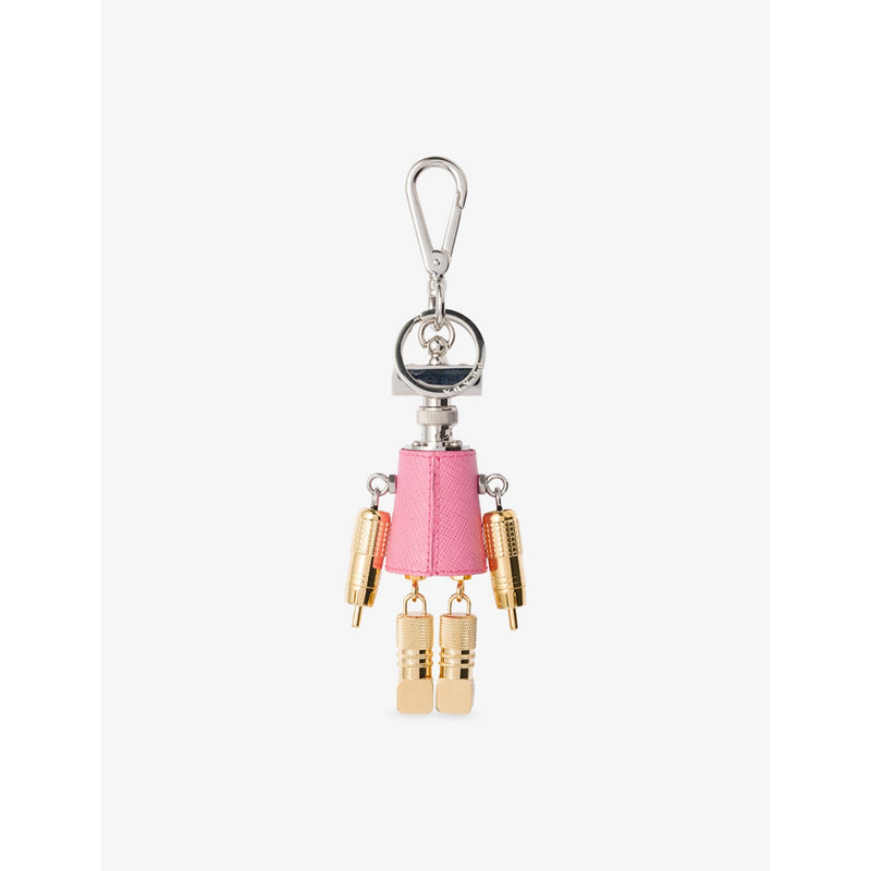 Prada robot Saffiano leather bag charm 19cm, imported from the UK