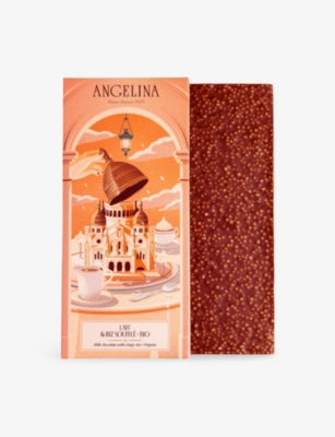 Angelina organic crispy rice milk chocolate bar 100g (British brand)