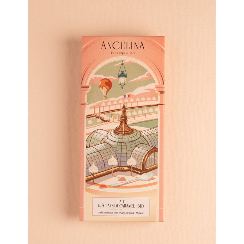 Angelina chocolate with fleur de sel and crispy caramel 100g, UK version