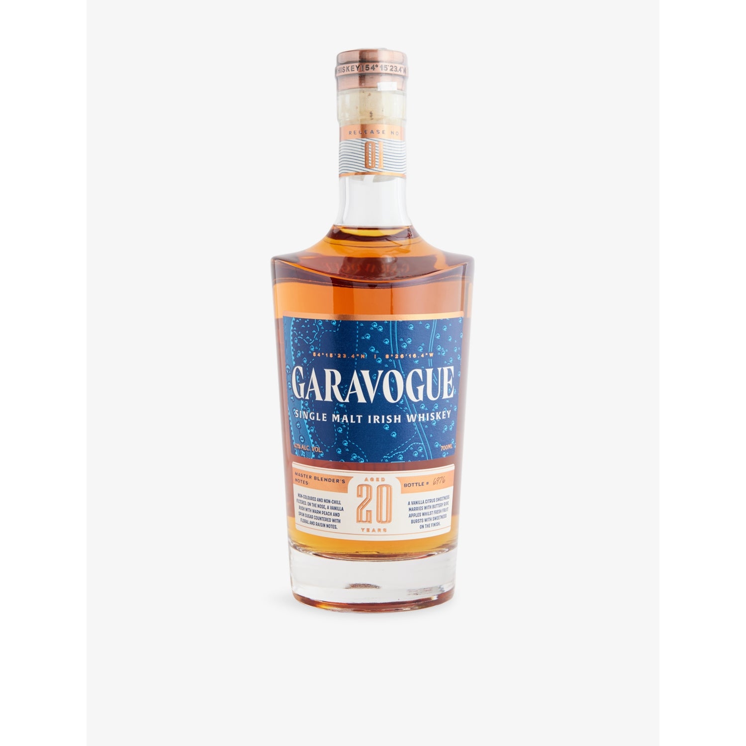Garavogue 20-year-old Irish whisky 700ml, imported from the UK