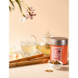 Peach loose tea 150g tin with roasted buckwheat (British brand)