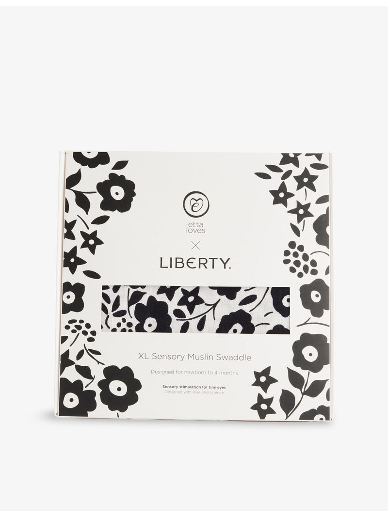 Etta Loves Liberty floral XL muslin swaddle 120cm - British product