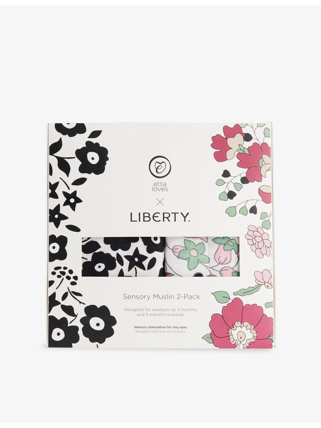 Etta Loves Liberty set of two floral muslins, imported from the UK