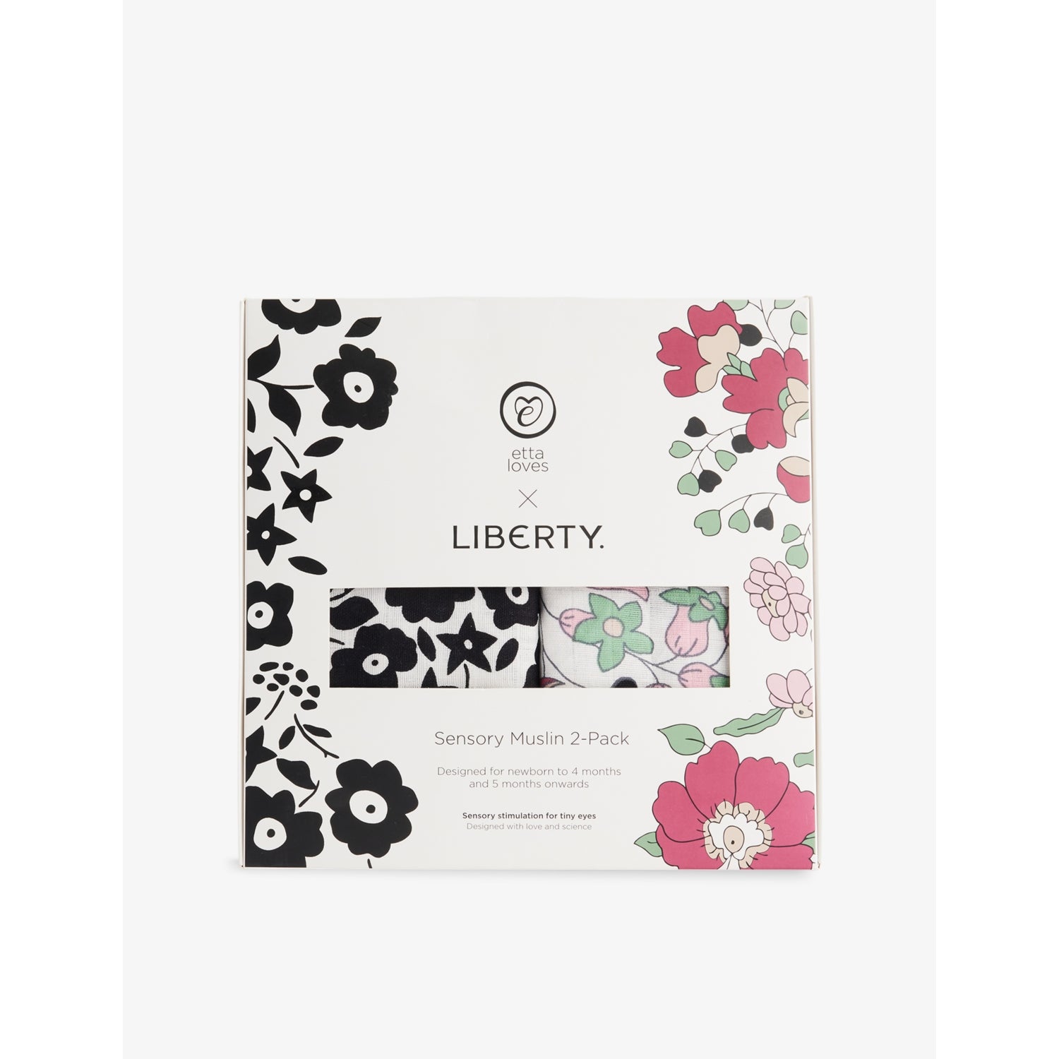 Etta Loves Liberty set of two floral muslins, imported from the UK