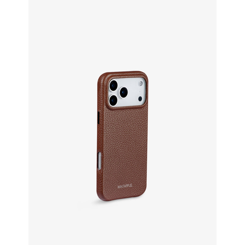 MINTAPPLE grained leather iPhone 17 Pro Max case - British product