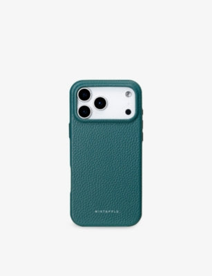 MINTAPPLE grained leather iPhone 17 Pro Max case - British product