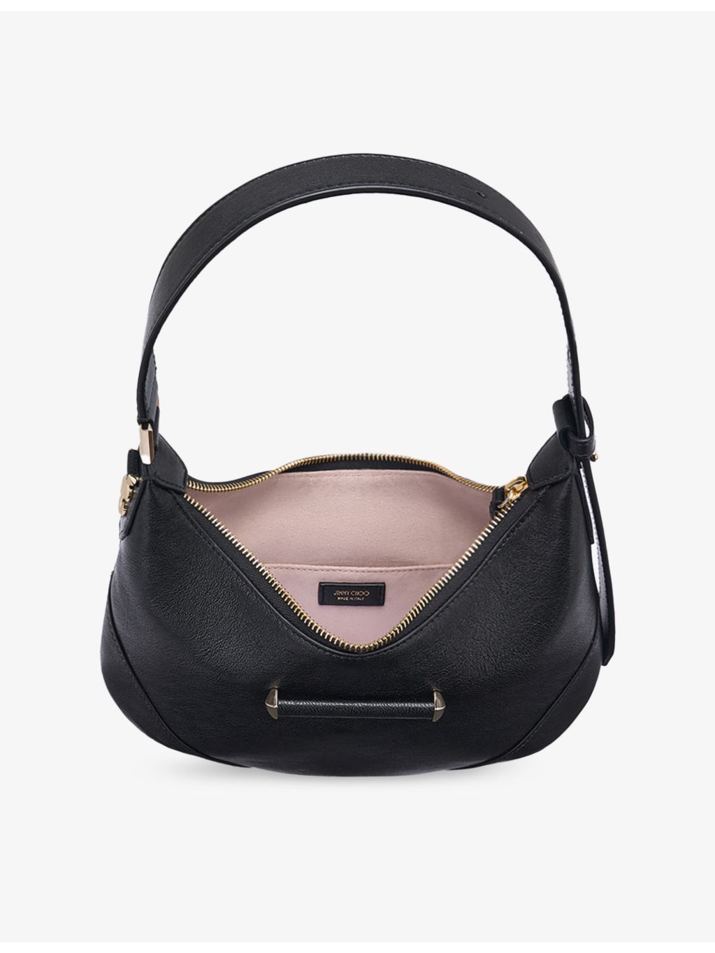 Jimmy Choo leather shoulder bag Bar Hobo small, imported from the UK
