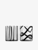 Nason Moretti Cyrcus glass tumblers set of two stripe pattern 10cm - British product