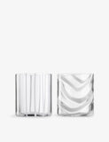 Cyrcus Glass Tumblers Set of Two - WHITE