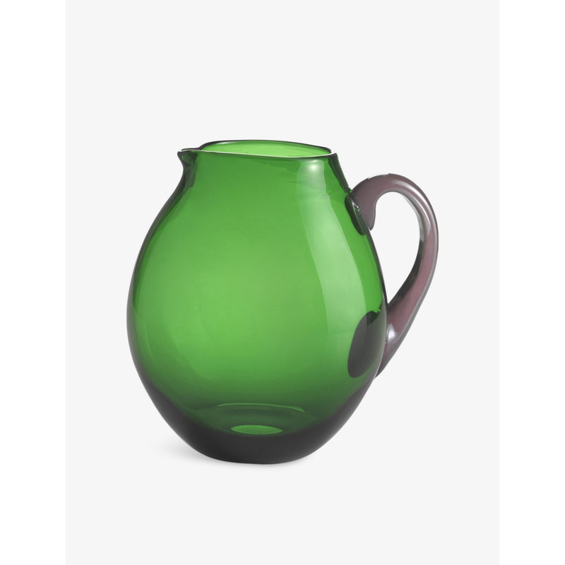 Nason Moretti Dandy glass jug with colour-block design - British product