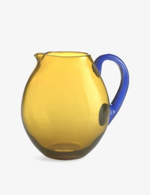 Nason Moretti Dandy glass jug with colour-block design - British product