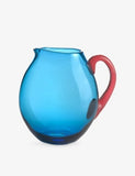 Nason Moretti Dandy glass jug with colour-block design - British product
