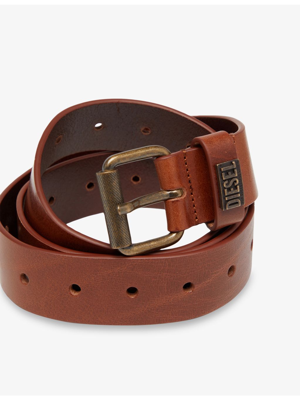 Diesel leather belt B-Biscotto-Loop 3.5cm, imported from the UK