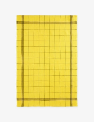 Torchon Bistrot checked tea towel 52x75cm, UK version