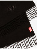 Diesel wool-blend scarf with fringed edges - British product