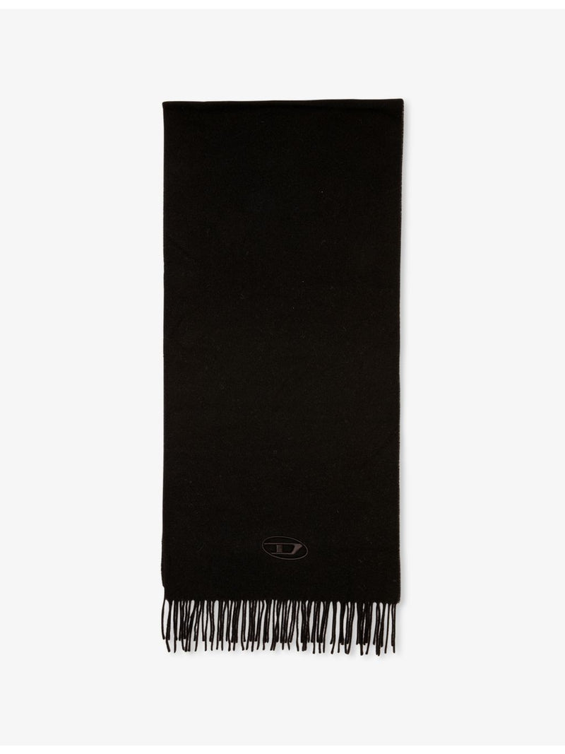 Diesel wool-blend scarf with fringed edges - British product