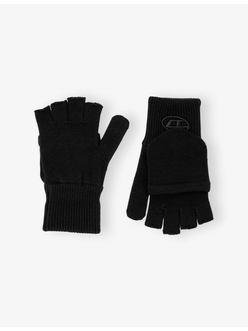 Diesel half-finger wool and cotton blend gloves, UK version