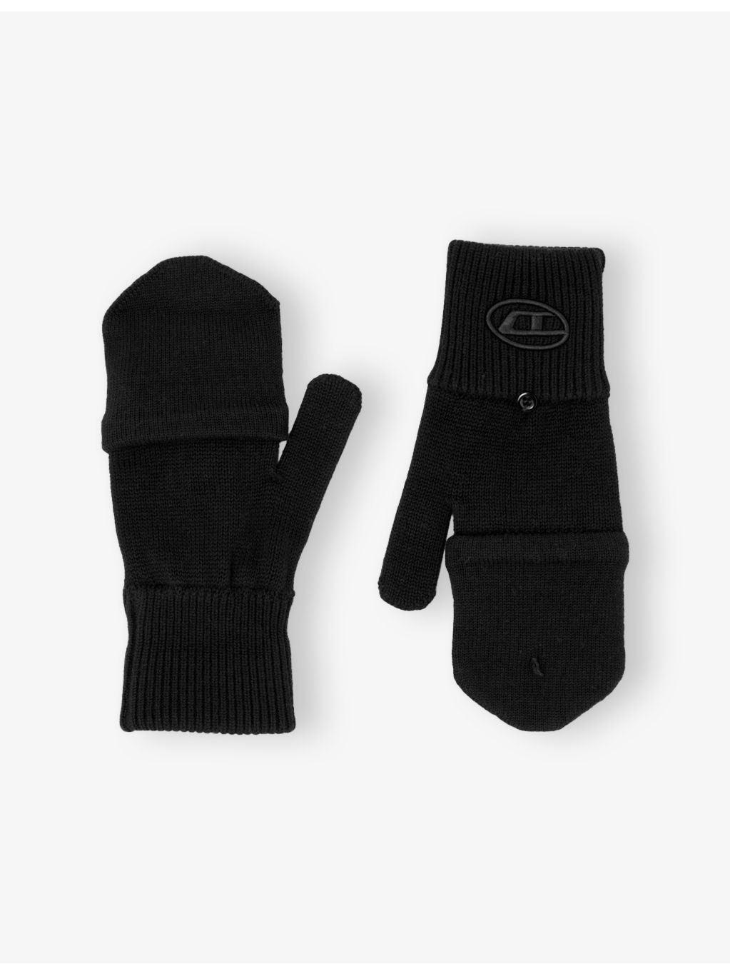 Diesel half-finger wool and cotton blend gloves, UK version