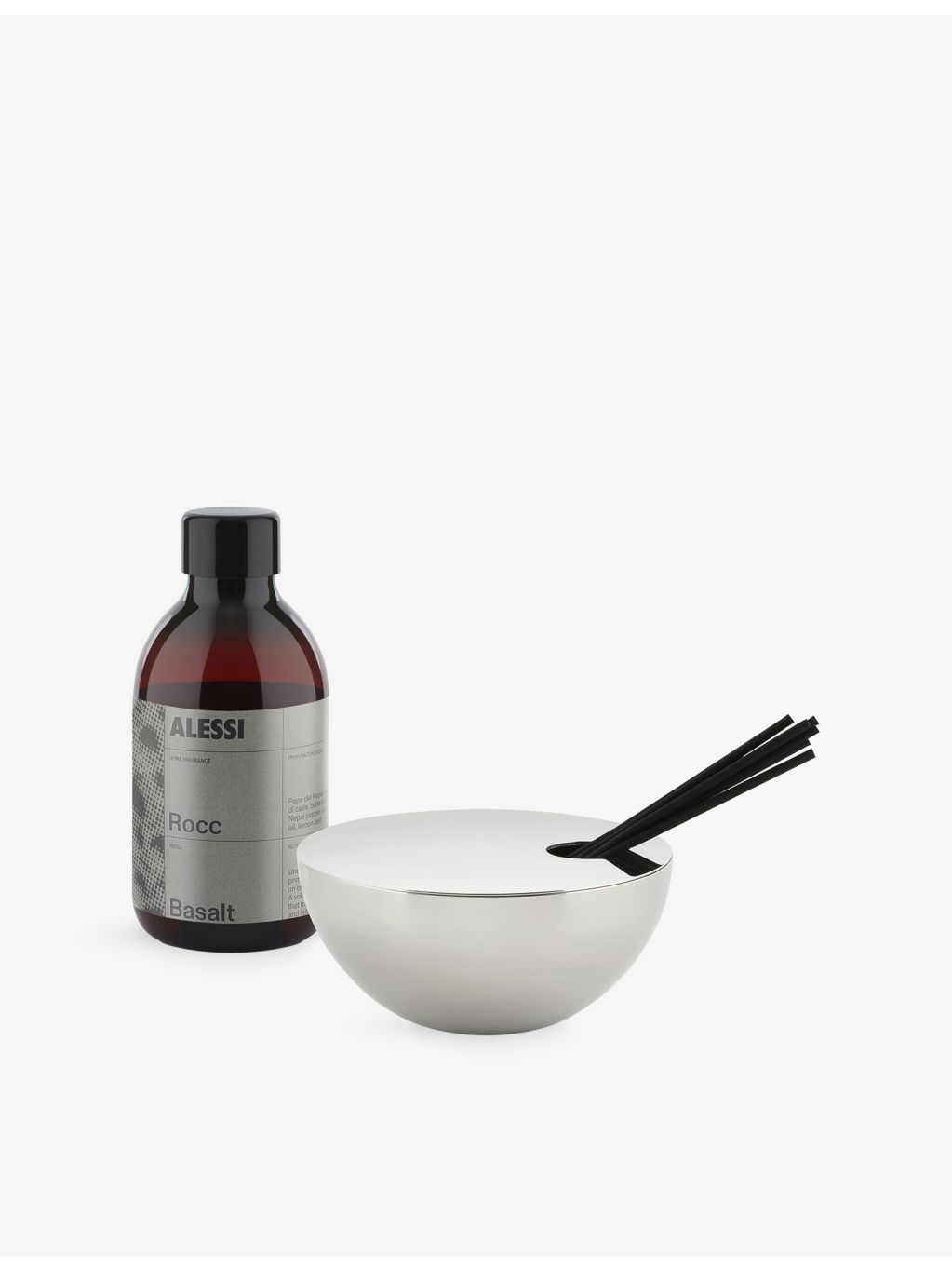 Alessi Rocc Basalt fragrance diffuser with reeds - British product