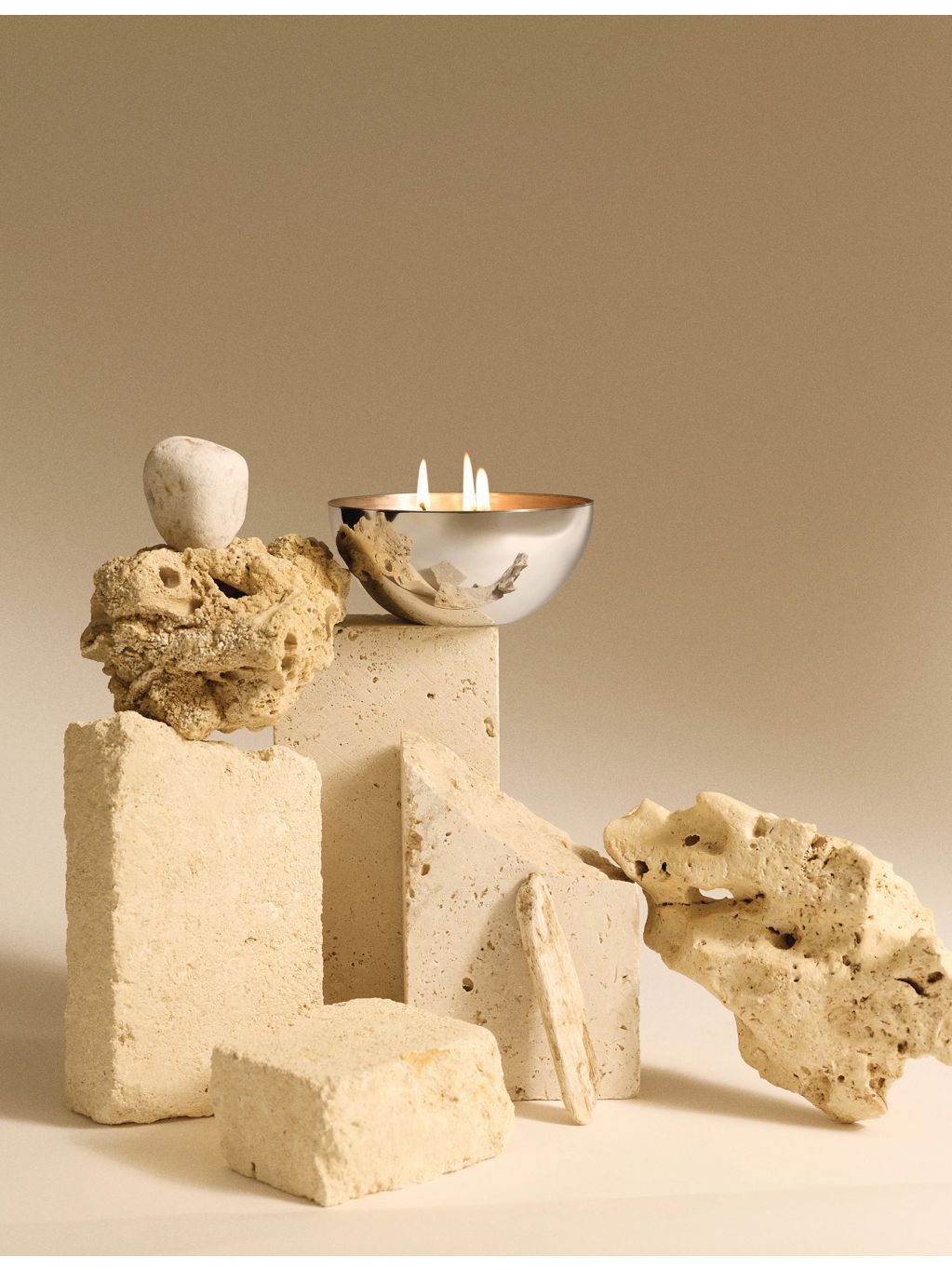 Alessi Rocc Flint scented candle refill 250g by Michael Anastassiades - British product