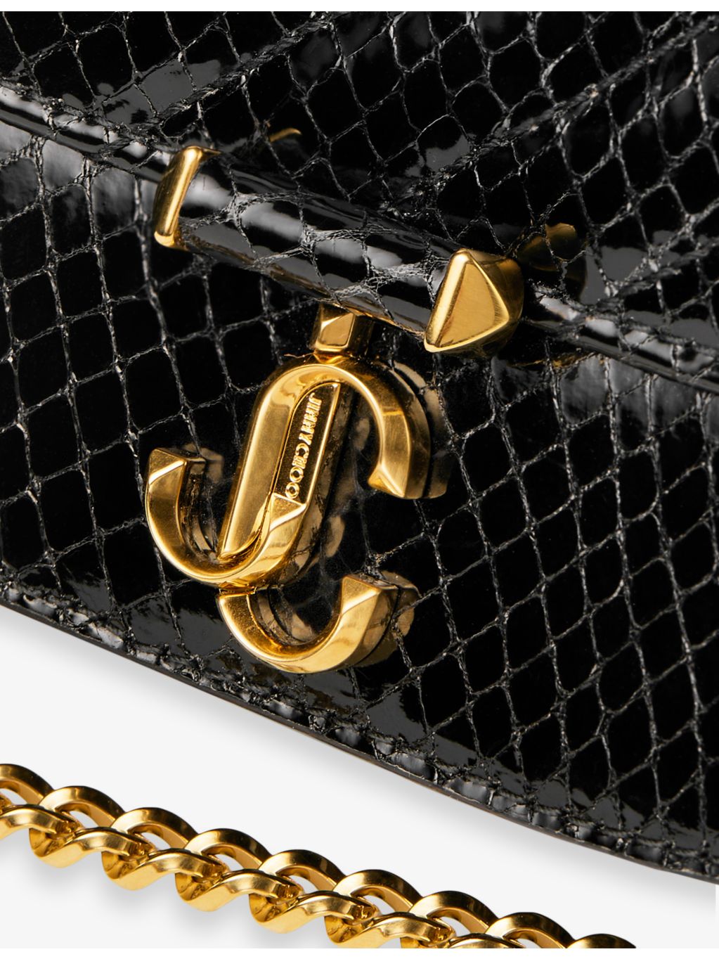 Jimmy Choo Curve Quilted Leather Wallet-On-Chain, UK version