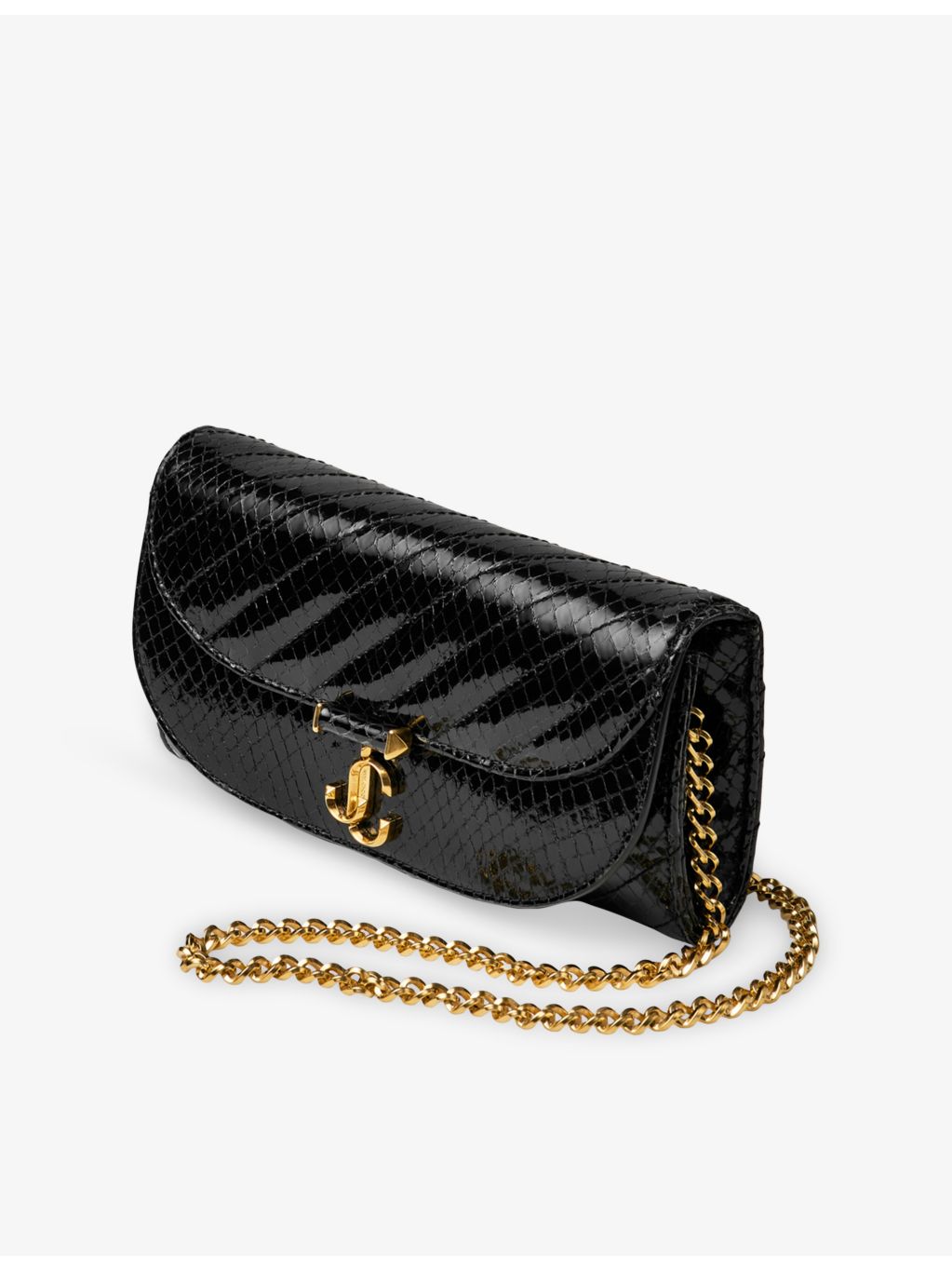 Jimmy Choo Curve Quilted Leather Wallet-On-Chain, UK version