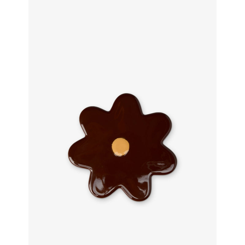 Conran Shop stoneware trinket box flower design, imported from the UK
