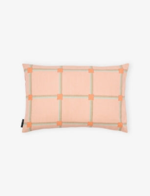 The Conran Shop Cuba checked cotton cushion 40x60cm, imported from the UK