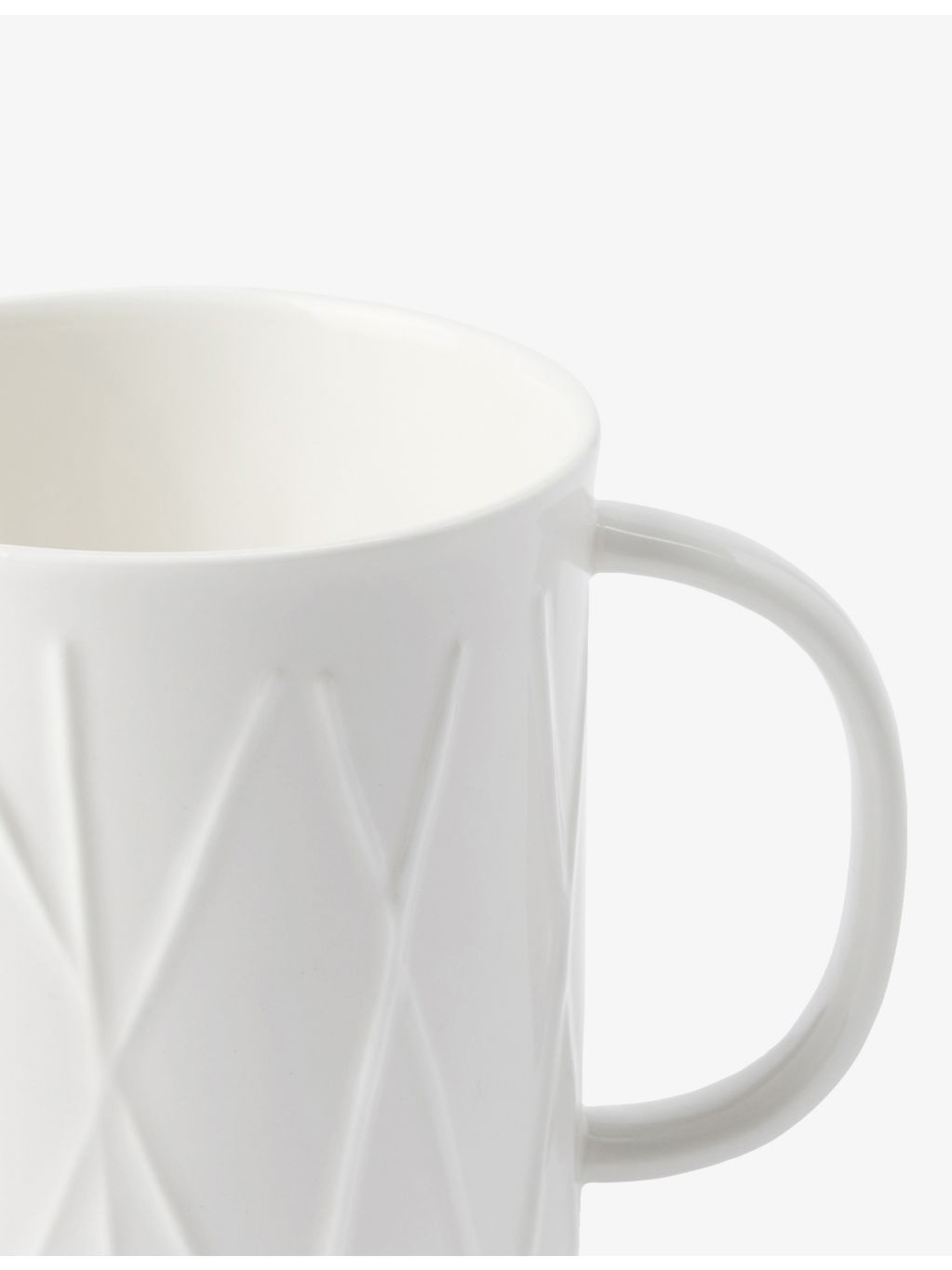 The Conran Shop sketch criss cross embossed porcelain mug, UK version