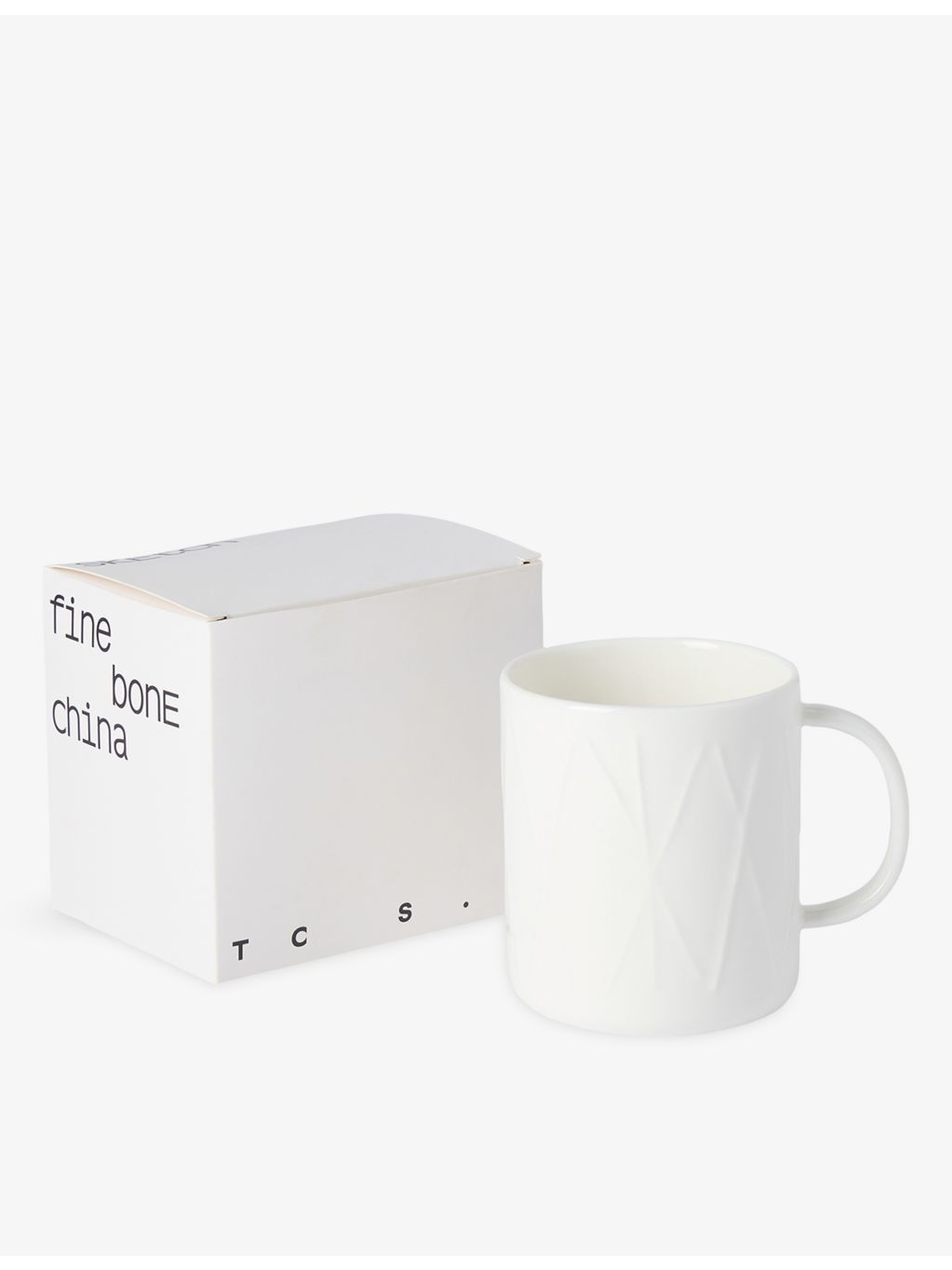 The Conran Shop sketch criss cross embossed porcelain mug, UK version