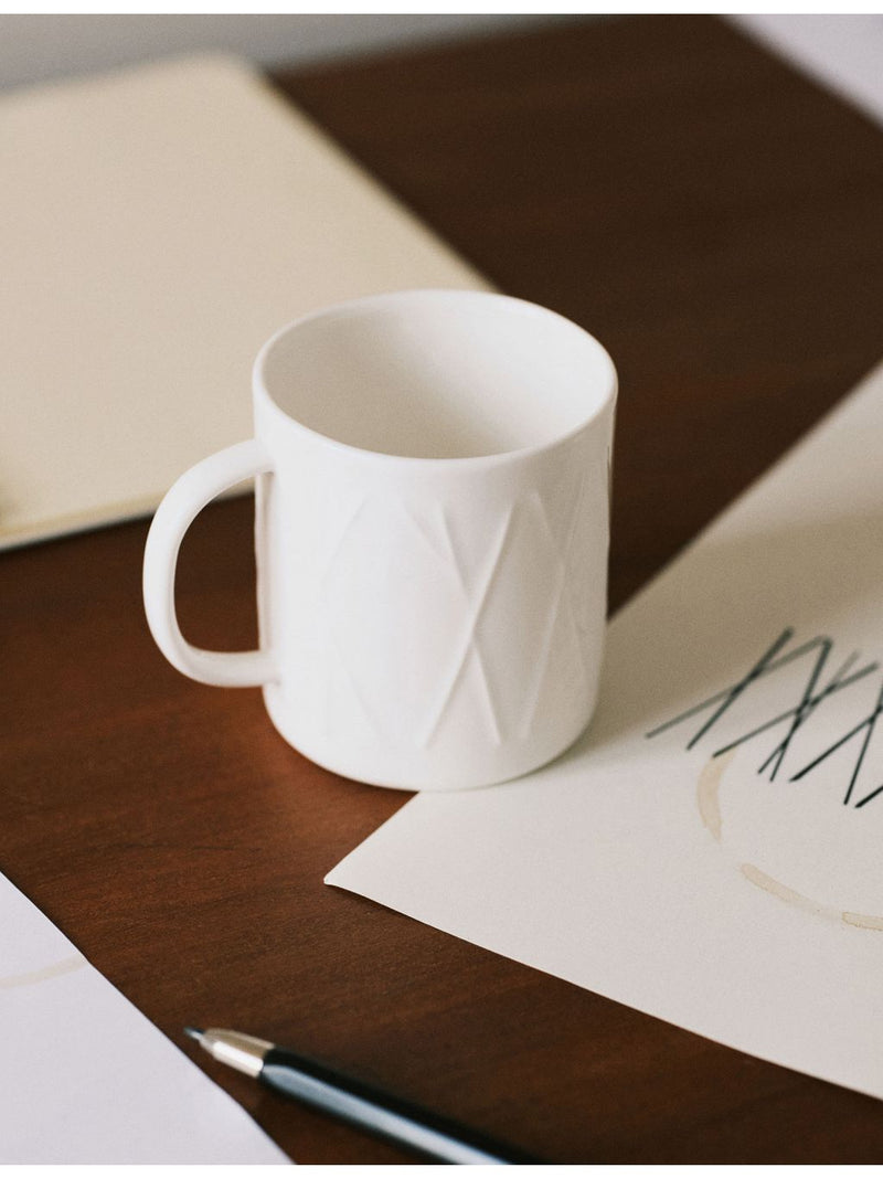 The Conran Shop sketch criss cross embossed porcelain mug, UK version