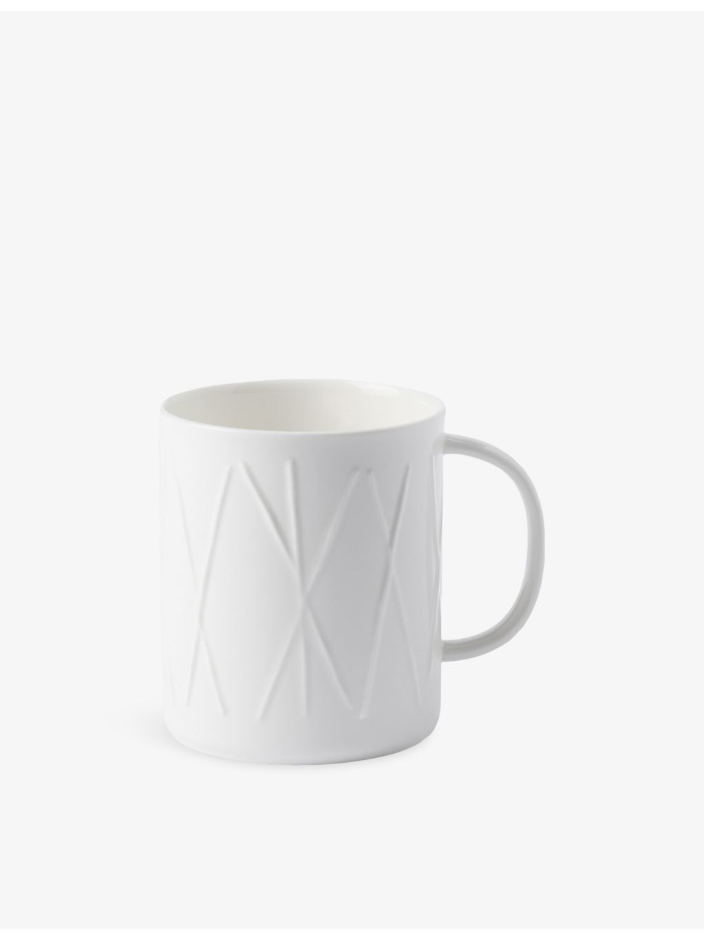 The Conran Shop sketch criss cross embossed porcelain mug, UK version