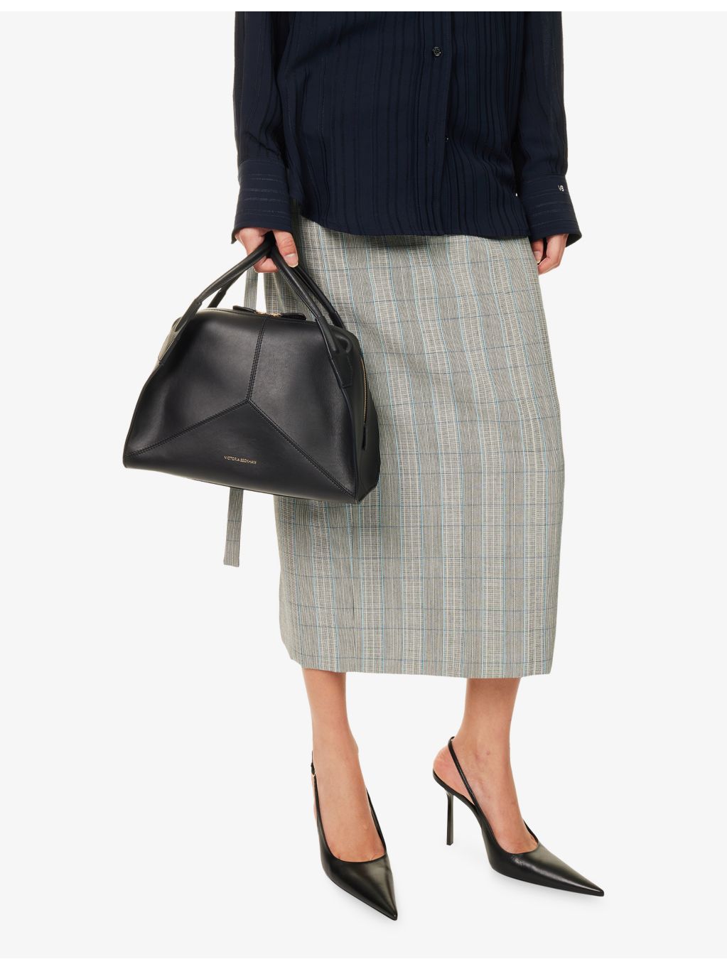Victoria Beckham Plié leather shoulder bag - British product