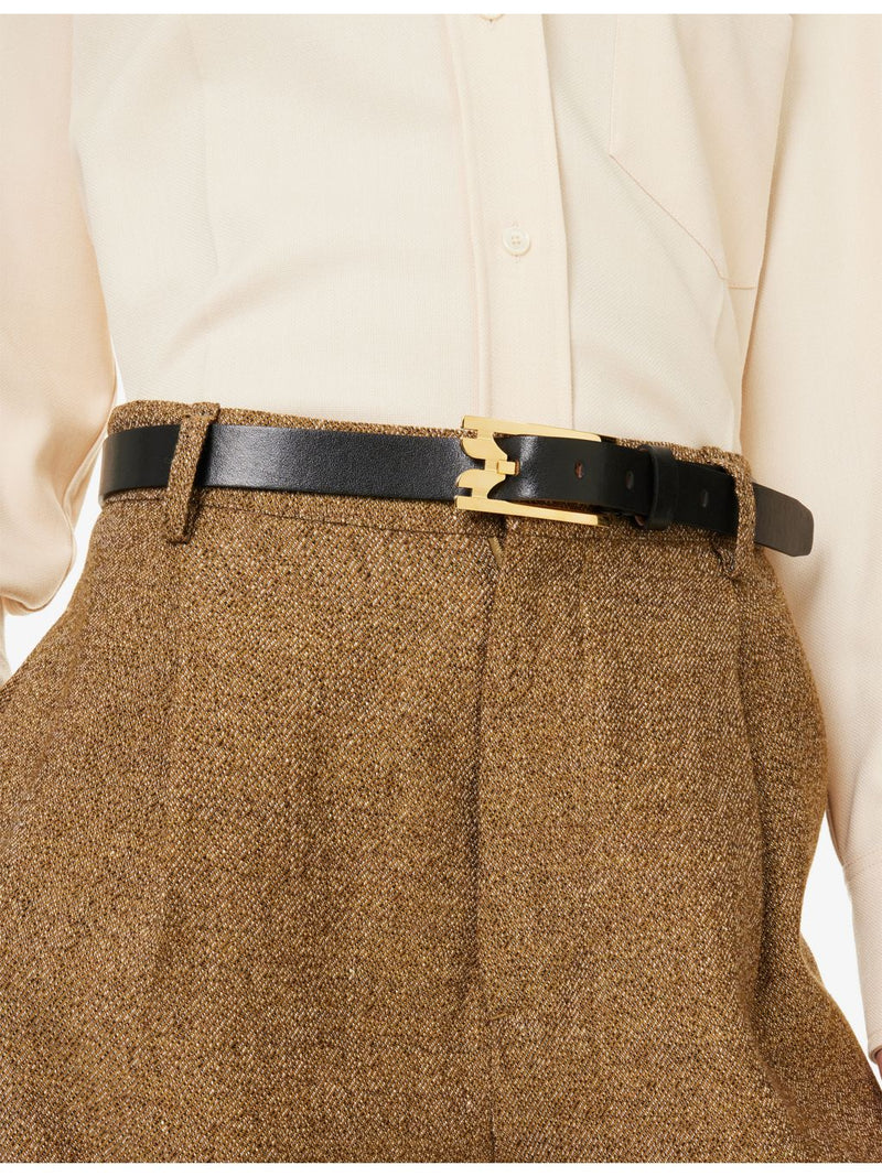 Victoria Beckham curved side leather belt 100cm (British brand)