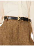 Victoria Beckham curved side leather belt 100cm (British brand)