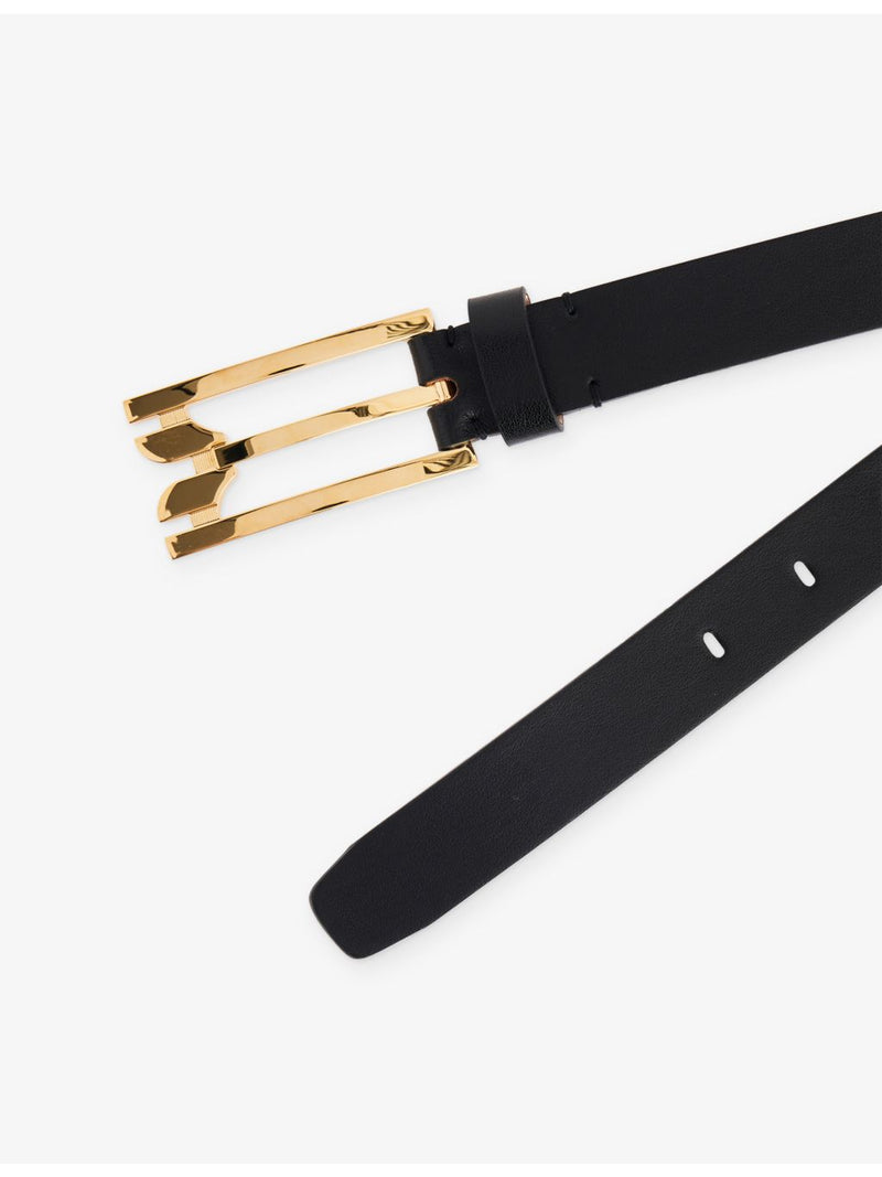 Victoria Beckham curved side leather belt 100cm (British brand)