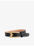 Victoria Beckham curved side leather belt 100cm (British brand)