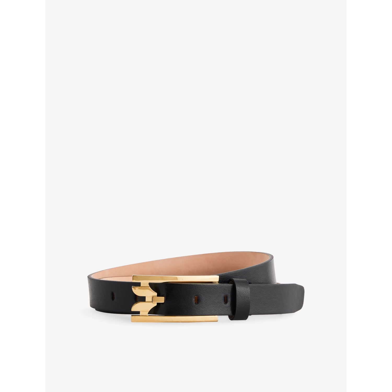 Curved Side Leather Belt - 24