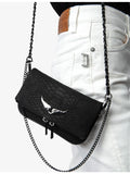Zadig&Voltaire Rock Nano leather clutch bag, imported from the UK