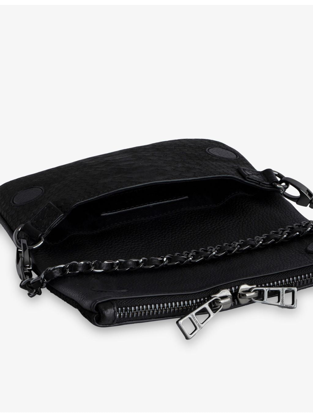 Zadig&Voltaire Rock Nano leather clutch bag, imported from the UK