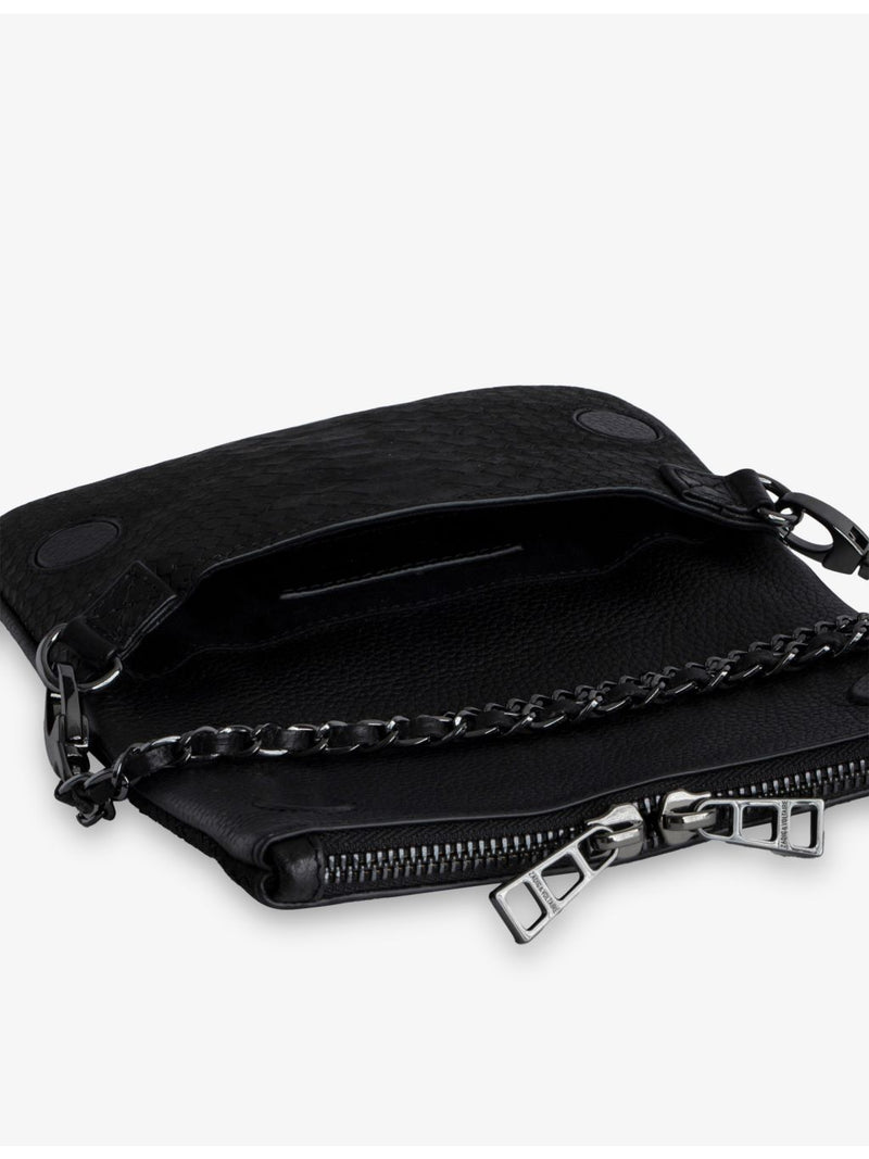 Zadig&Voltaire Rock Nano leather clutch bag, imported from the UK
