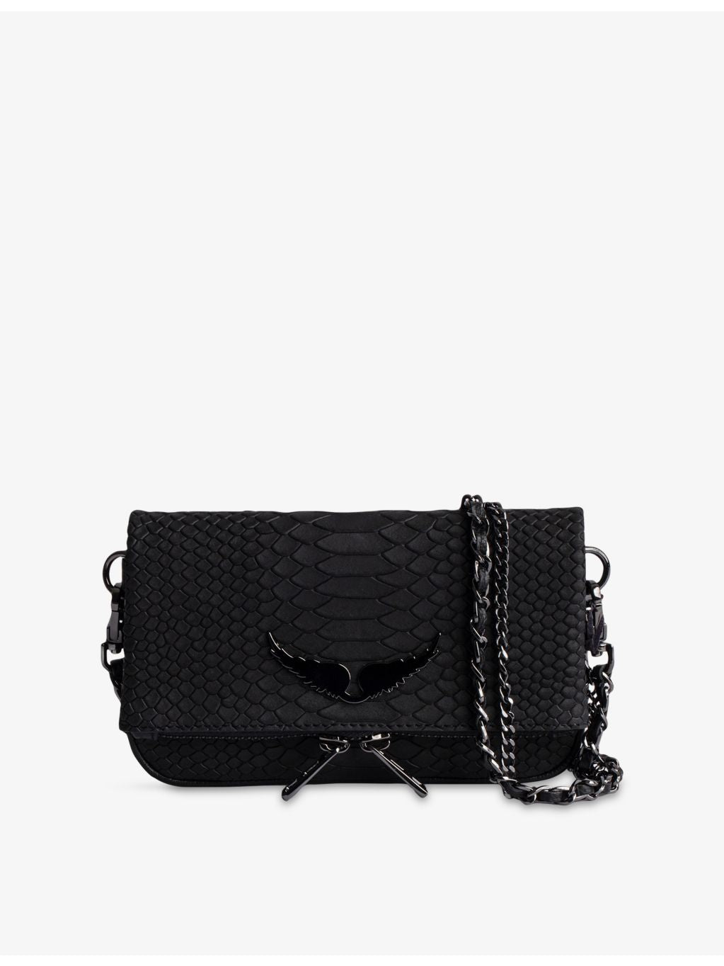 Zadig&Voltaire Rock Nano leather clutch bag, imported from the UK