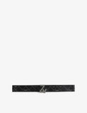 Zadig&Voltaire Branded-Buckle Monogram-Pattern Leather Belt