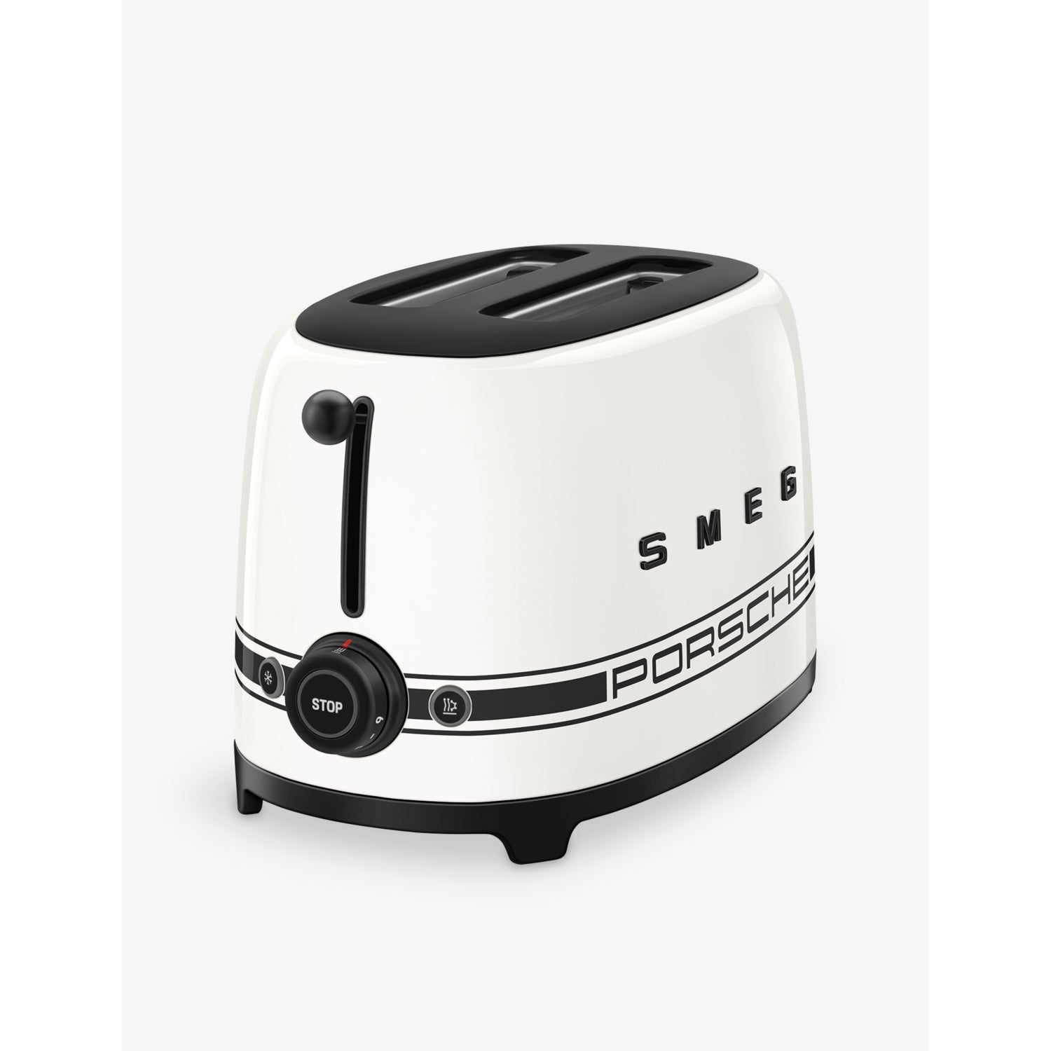 Porsche x SMEG 50s style two-slice stainless-steel toaster, imported from the UK