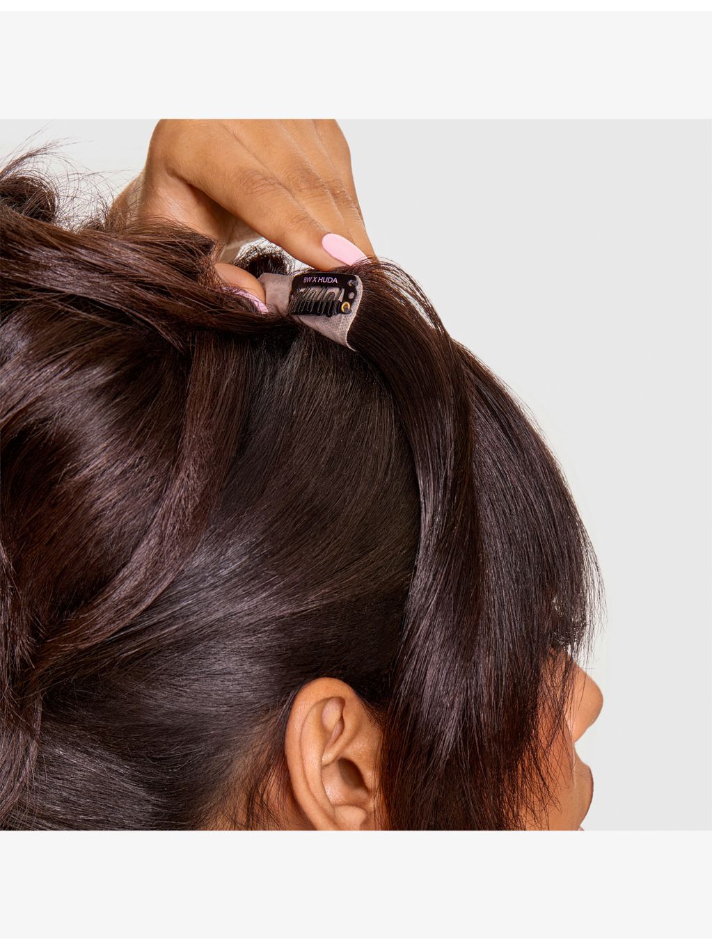 Beauty Works Huda Barely There bangs clip-in fringe, imported from the UK