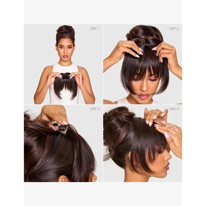Beauty Works x Huda clip-in fringe Barely There Bangs, imported from the UK