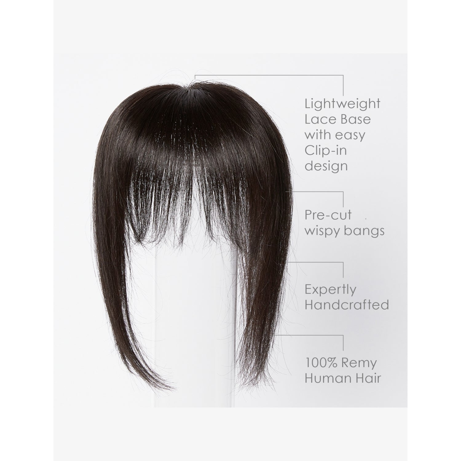 Beauty Works clip-in fringe Barely There Bangs Mini Fringe, imported from the UK